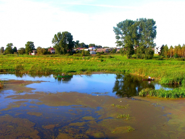 Narew, miejscowość Uhowo.Kiedys była szeroka.Teraz płynie dwoma korytami. To jest bardzo zarośnięte i...brudne.