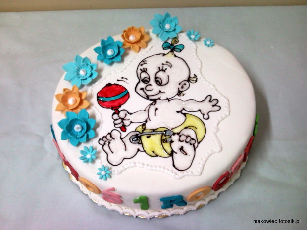 Torcik dla 1 rocznego bobasa #urodziny #tort #torty #dzidzia